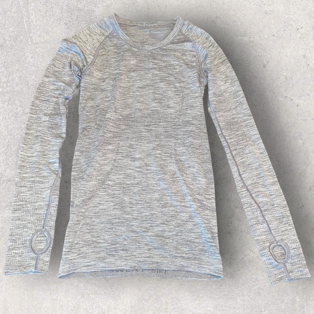Lululemon Swiftly Tech Long Sleeve Shirt Top Shirt Gray Size 4